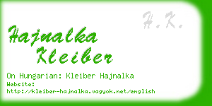 hajnalka kleiber business card